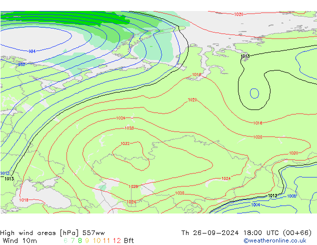 yüksek rüzgarlı alanlar 557ww Per 26.09.2024 18 UTC