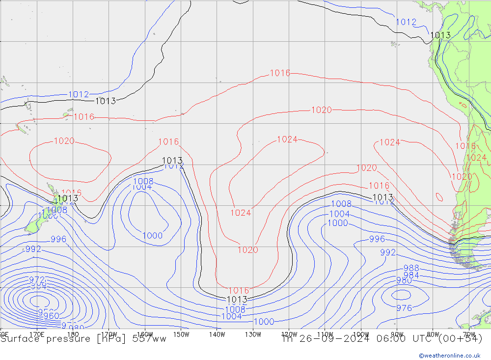 Presión superficial 557ww jue 26.09.2024 06 UTC