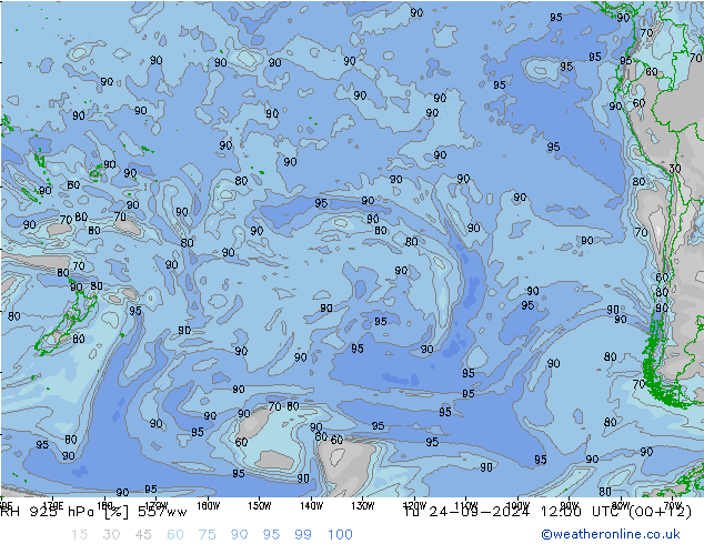 RH 925 hPa 557ww Út 24.09.2024 12 UTC