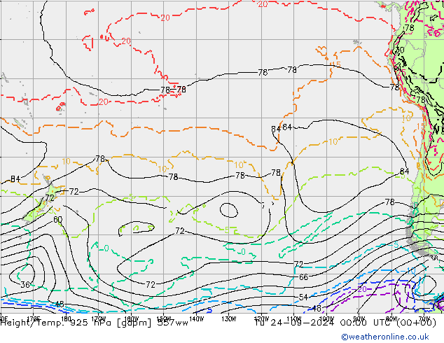 Height/Temp. 925 hPa 557ww wto. 24.09.2024 00 UTC