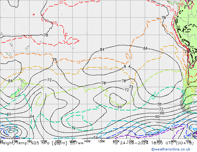 Height/Temp. 925 hPa 557ww wto. 24.09.2024 18 UTC