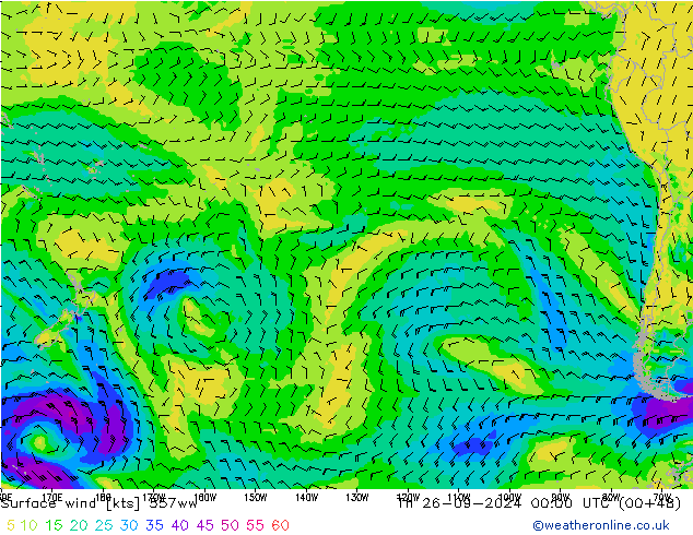 Surface wind 557ww Th 26.09.2024 00 UTC