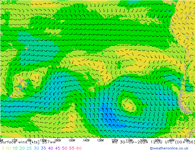 Surface wind 557ww Mo 30.09.2024 12 UTC