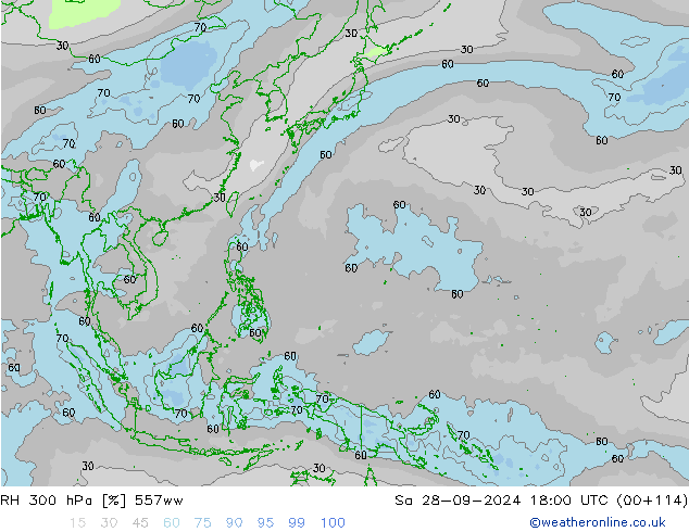 RH 300 hPa 557ww sab 28.09.2024 18 UTC