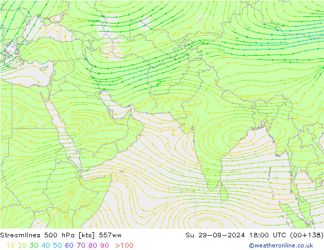 Streamlines 500 hPa 557ww Su 29.09.2024 18 UTC