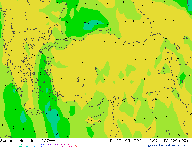 Surface wind 557ww Fr 27.09.2024 18 UTC