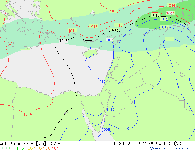 Jet stream/SLP 557ww Th 26.09.2024 00 UTC