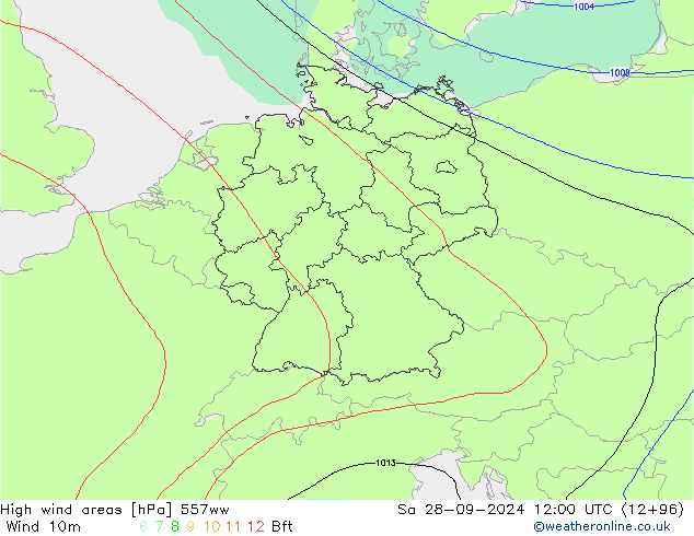 High wind areas 557ww sab 28.09.2024 12 UTC