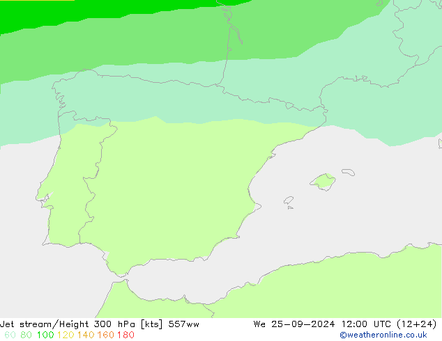 Corrente a getto 557ww mer 25.09.2024 12 UTC