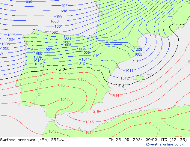 ciśnienie 557ww czw. 26.09.2024 00 UTC