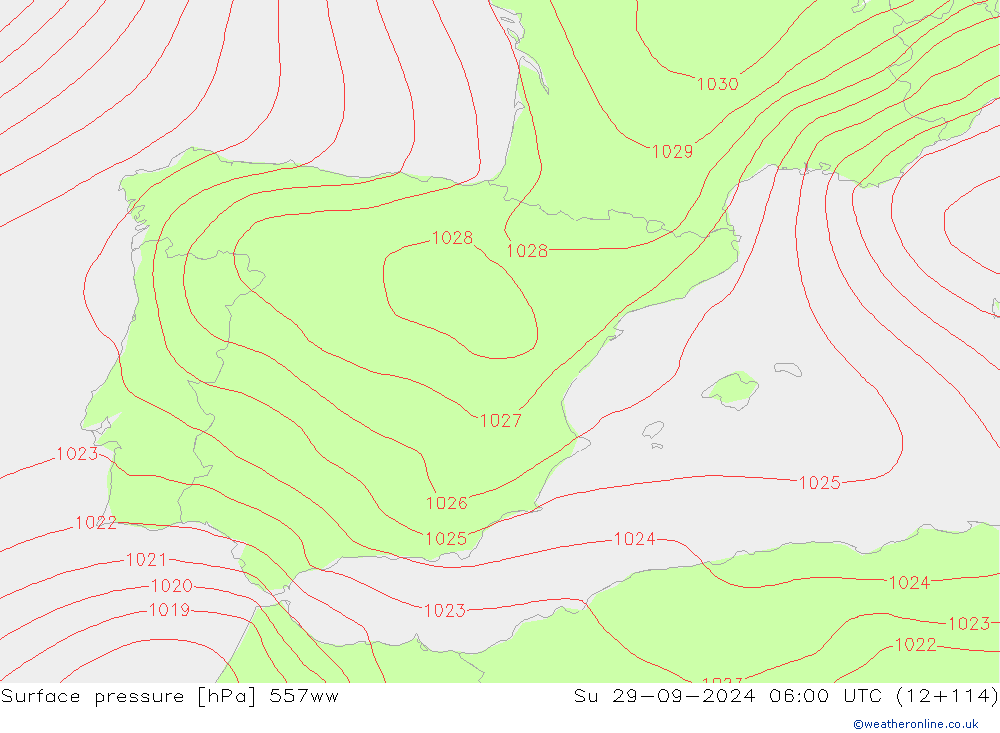 приземное давление 557ww Вс 29.09.2024 06 UTC