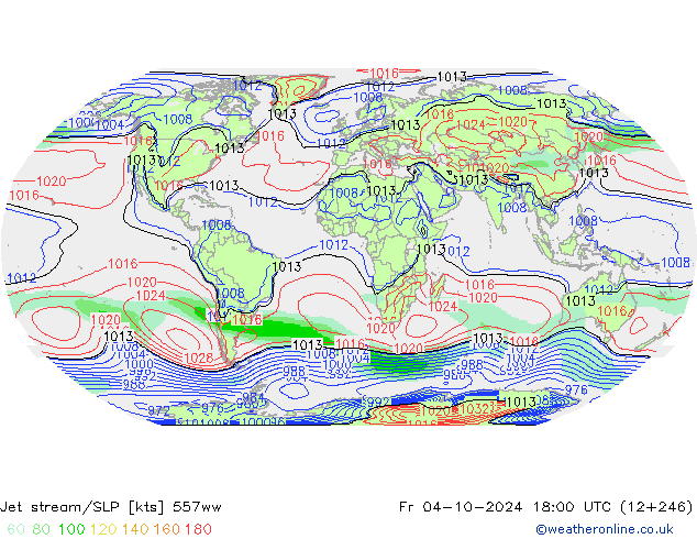 джет/приземное давление 557ww пт 04.10.2024 18 UTC