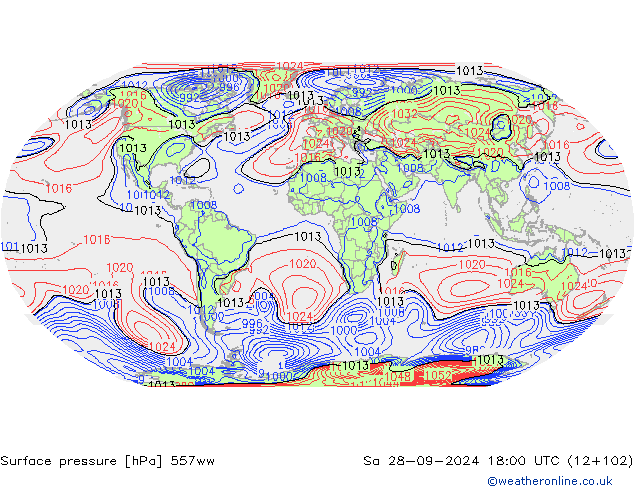 Surface pressure 557ww Sa 28.09.2024 18 UTC