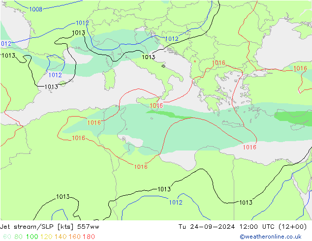 Jet stream 557ww Ter 24.09.2024 12 UTC