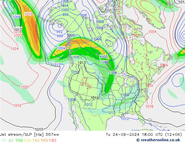 джет/приземное давление 557ww вт 24.09.2024 18 UTC