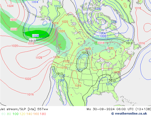 Corriente en chorro 557ww lun 30.09.2024 06 UTC