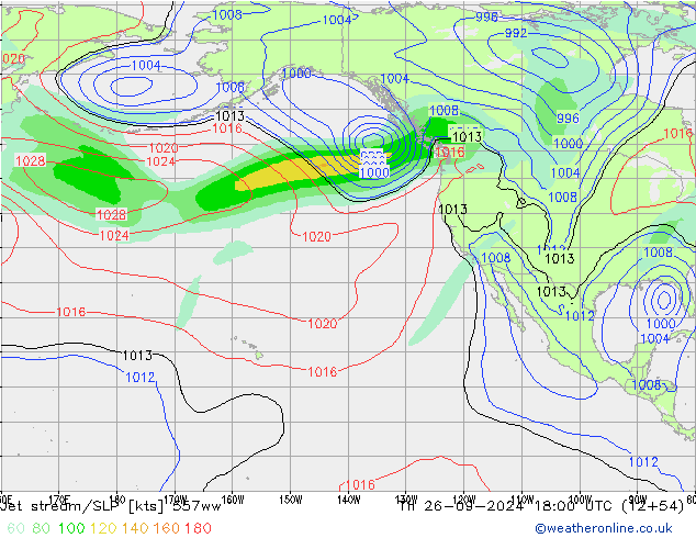 Jet stream/SLP 557ww Th 26.09.2024 18 UTC