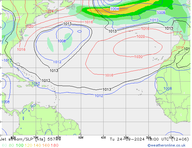 джет/приземное давление 557ww вт 24.09.2024 18 UTC