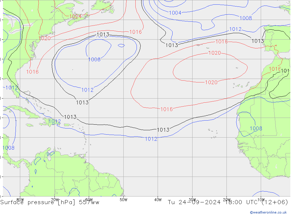 Luchtdruk (Grond) 557ww di 24.09.2024 18 UTC