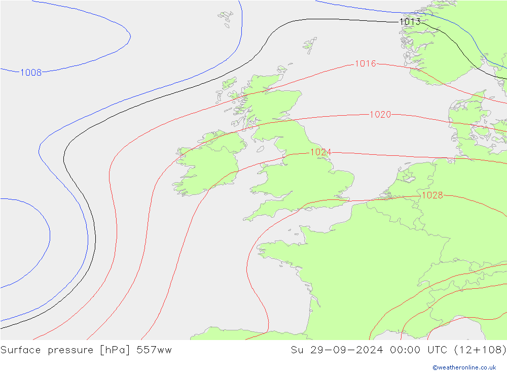 приземное давление 557ww Вс 29.09.2024 00 UTC