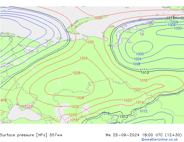 ciśnienie 557ww śro. 25.09.2024 18 UTC