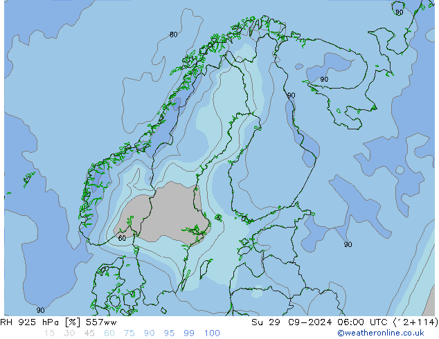 RH 925 hPa 557ww  29.09.2024 06 UTC