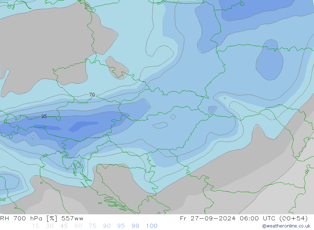 RH 700 hPa 557ww  27.09.2024 06 UTC