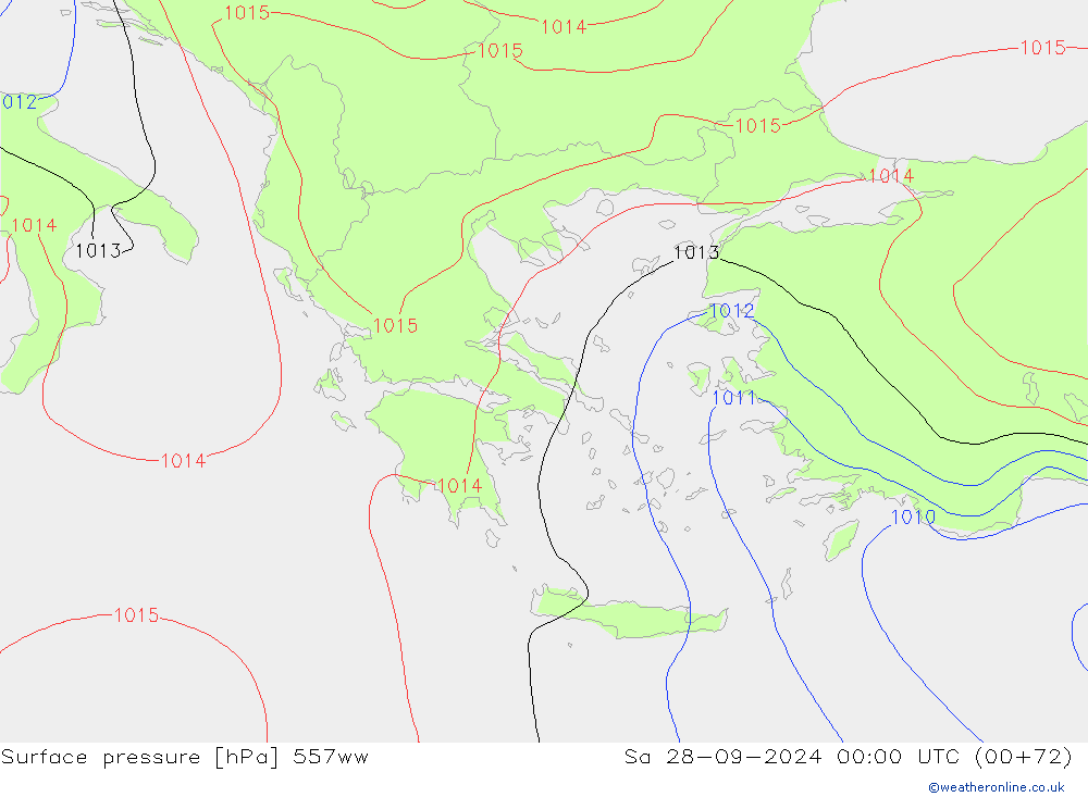 Pressione al suolo 557ww sab 28.09.2024 00 UTC