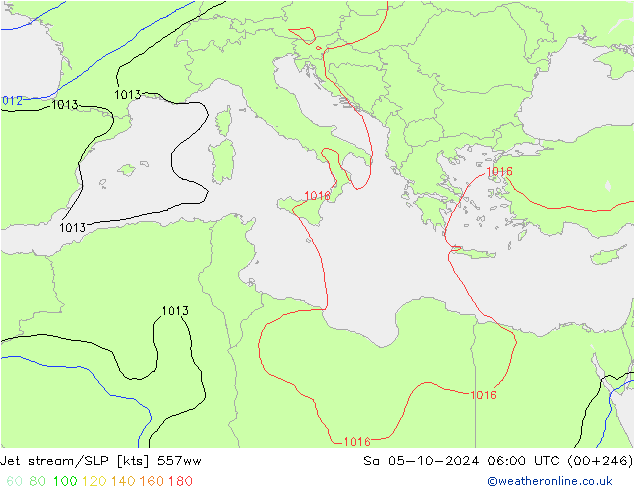 Polarjet/Bodendruck 557ww Sa 05.10.2024 06 UTC