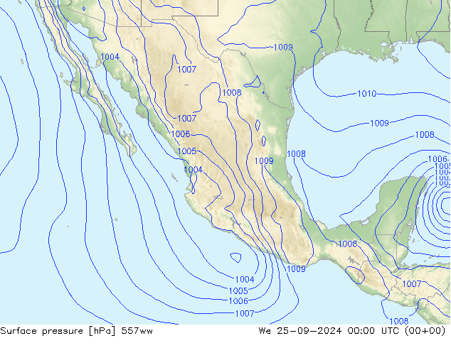 pression de l'air 557ww mer 25.09.2024 00 UTC