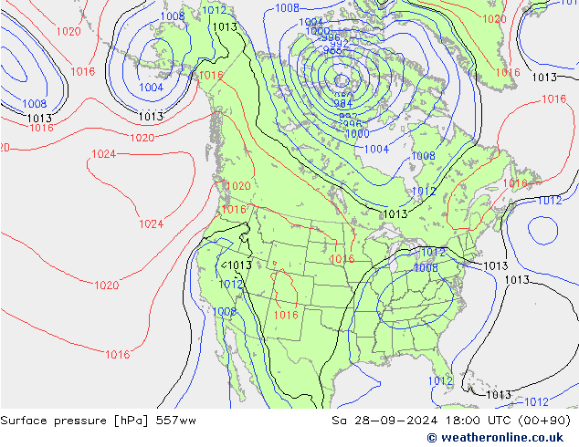 Surface pressure 557ww Sa 28.09.2024 18 UTC