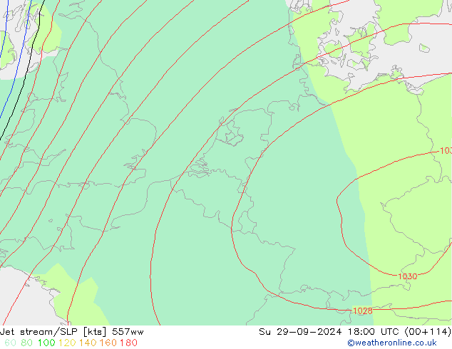 Polarjet/Bodendruck 557ww So 29.09.2024 18 UTC