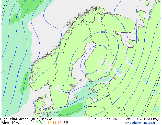 High wind areas 557ww Sex 27.09.2024 12 UTC