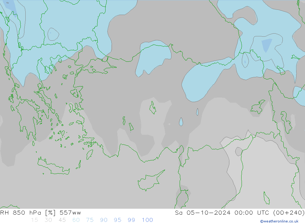 850 hPa Nispi Nem 557ww Cts 05.10.2024 00 UTC