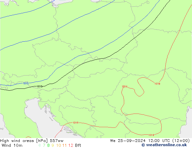 High wind areas 557ww mer 25.09.2024 12 UTC