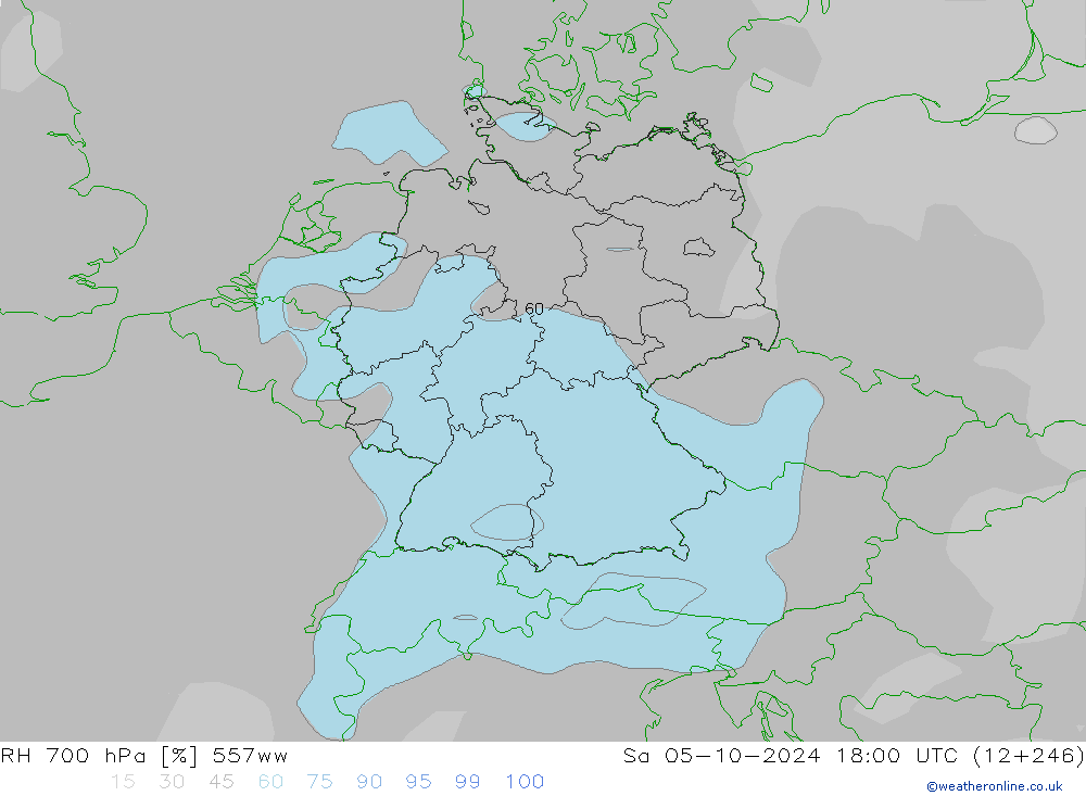 RH 700 hPa 557ww sab 05.10.2024 18 UTC