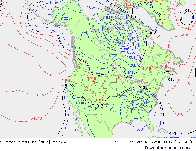 Atmosférický tlak 557ww Pá 27.09.2024 18 UTC