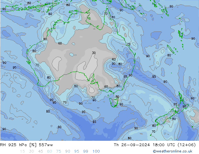 RH 925 hPa 557ww Qui 26.09.2024 18 UTC