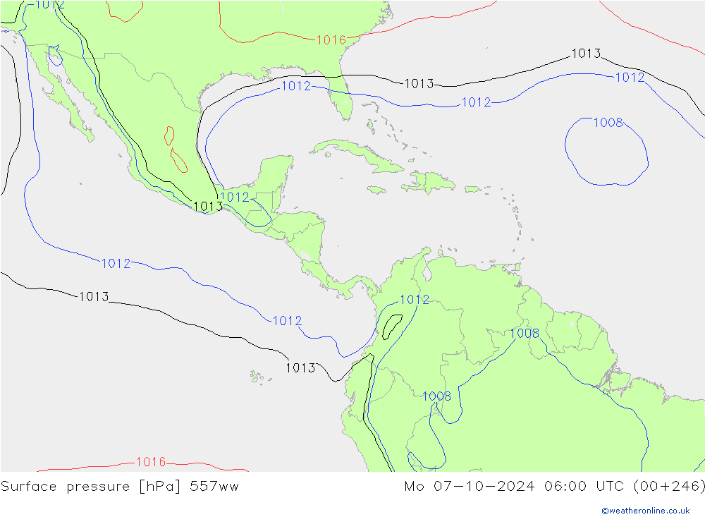 Luchtdruk (Grond) 557ww ma 07.10.2024 06 UTC