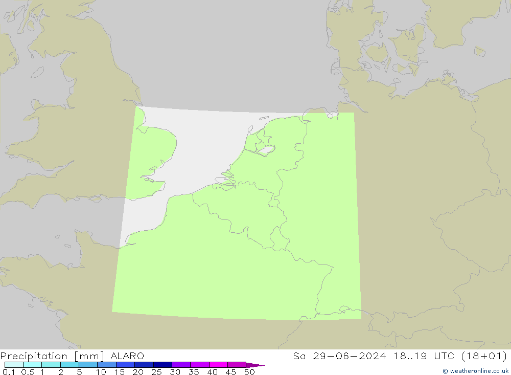 降水 ALARO 星期六 29.06.2024 19 UTC
