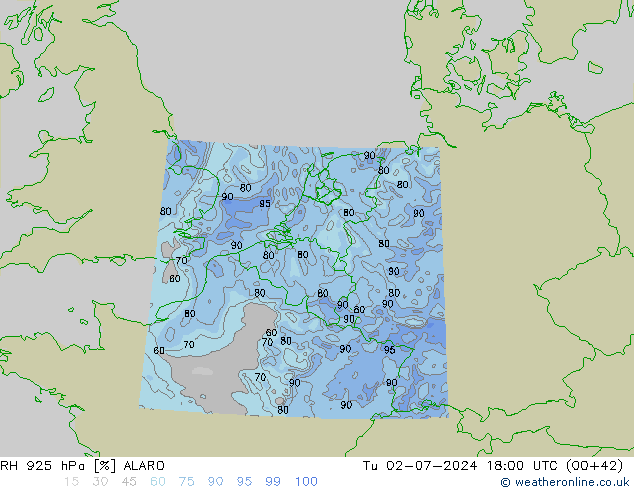 RV 925 hPa ALARO di 02.07.2024 18 UTC