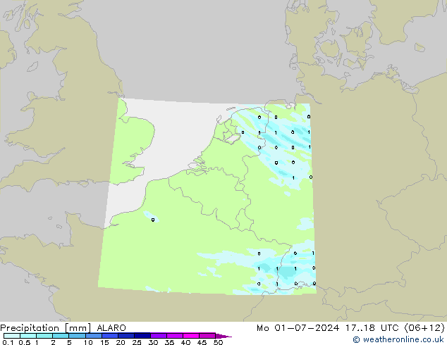 Neerslag ALARO ma 01.07.2024 18 UTC