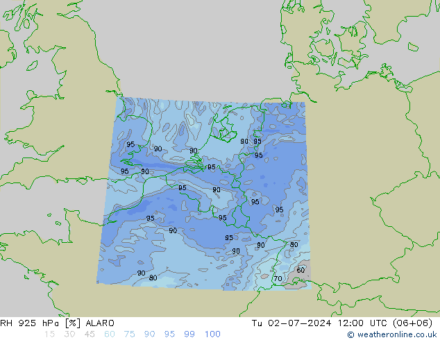 RV 925 hPa ALARO di 02.07.2024 12 UTC