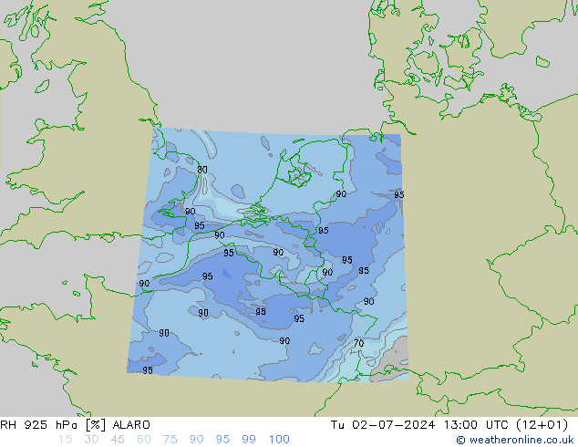 RV 925 hPa ALARO di 02.07.2024 13 UTC