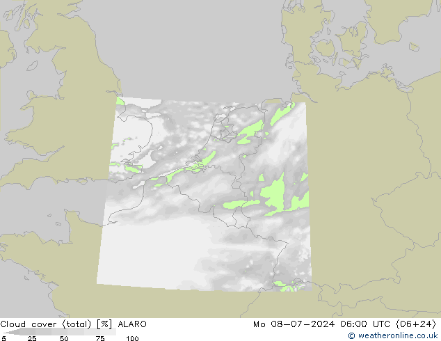云 (总) ALARO 星期一 08.07.2024 06 UTC