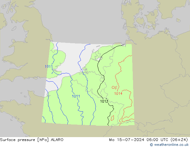 Luchtdruk (Grond) ALARO ma 15.07.2024 06 UTC