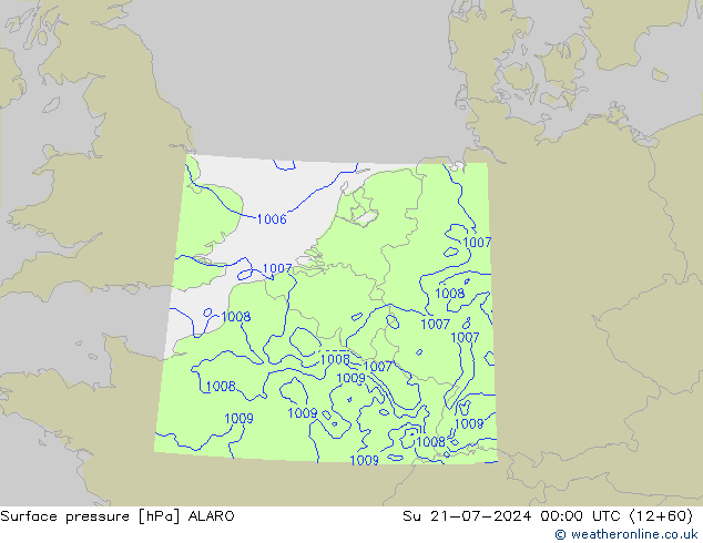 地面气压 ALARO 星期日 21.07.2024 00 UTC
