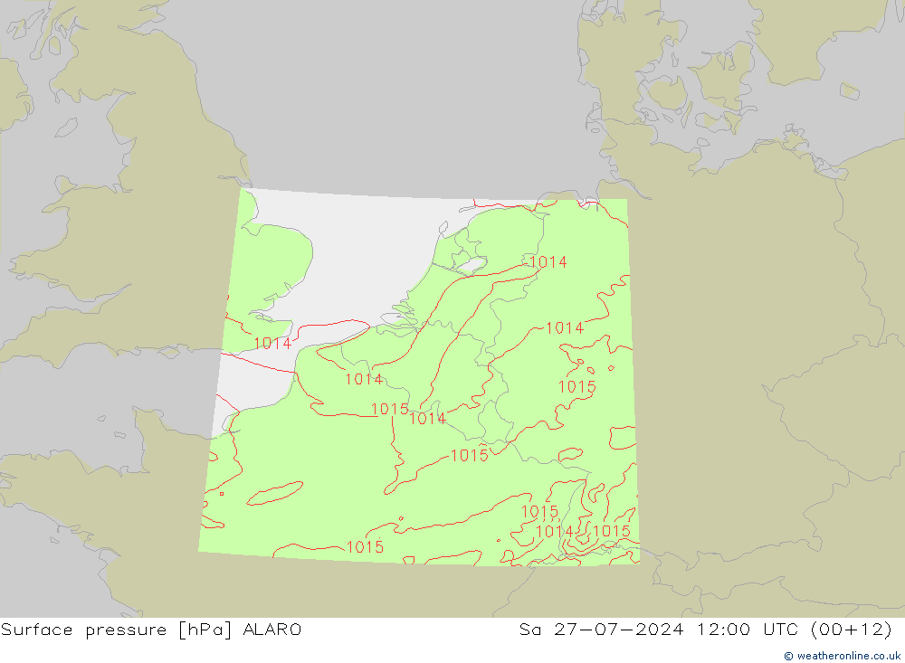 Luchtdruk (Grond) ALARO za 27.07.2024 12 UTC