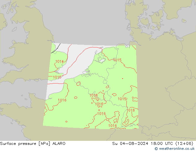 Luchtdruk (Grond) ALARO zo 04.08.2024 18 UTC