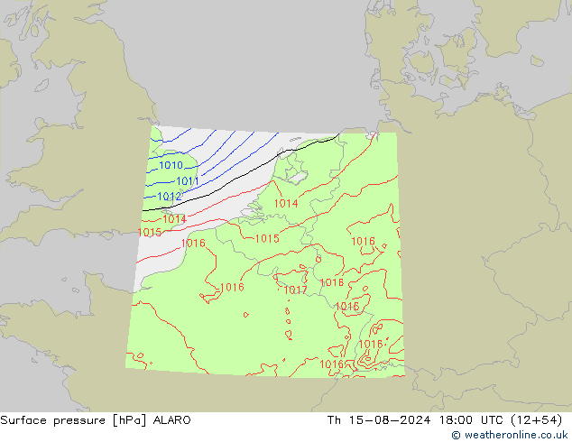 Luchtdruk (Grond) ALARO do 15.08.2024 18 UTC